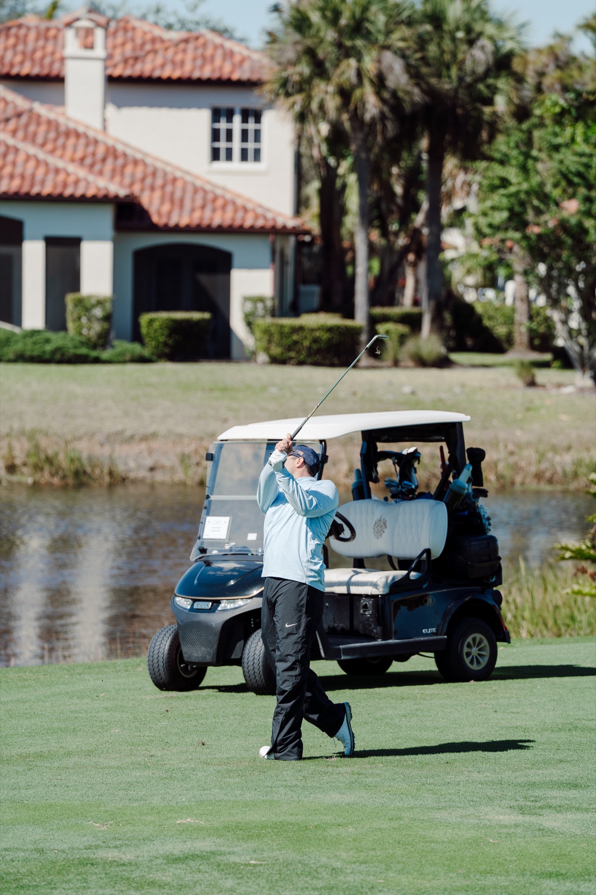 Golf cart at the clubhouse