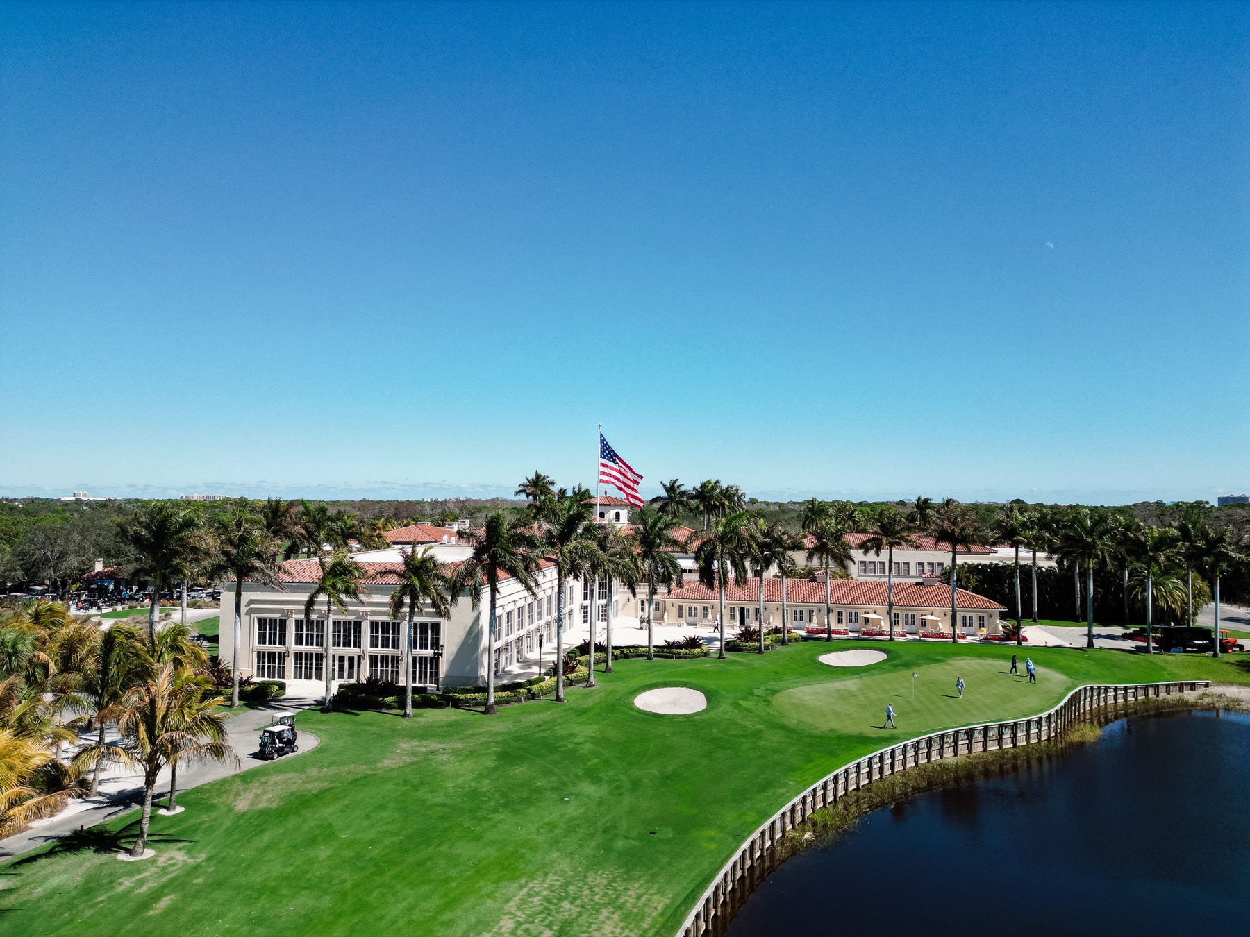 Aerial view of the golf resort