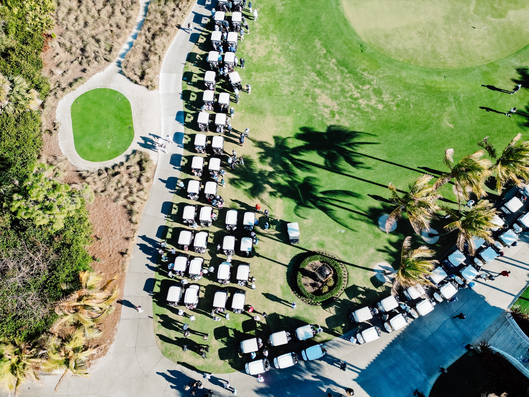 Aerial view of the marina